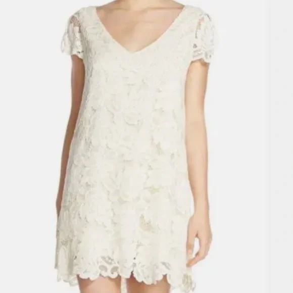 BB Dakota Dresses Bb Dakota Ivory Jacqueline Lace Shift Dress